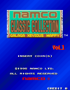 Title screen of NAMCO Collection Vol.1